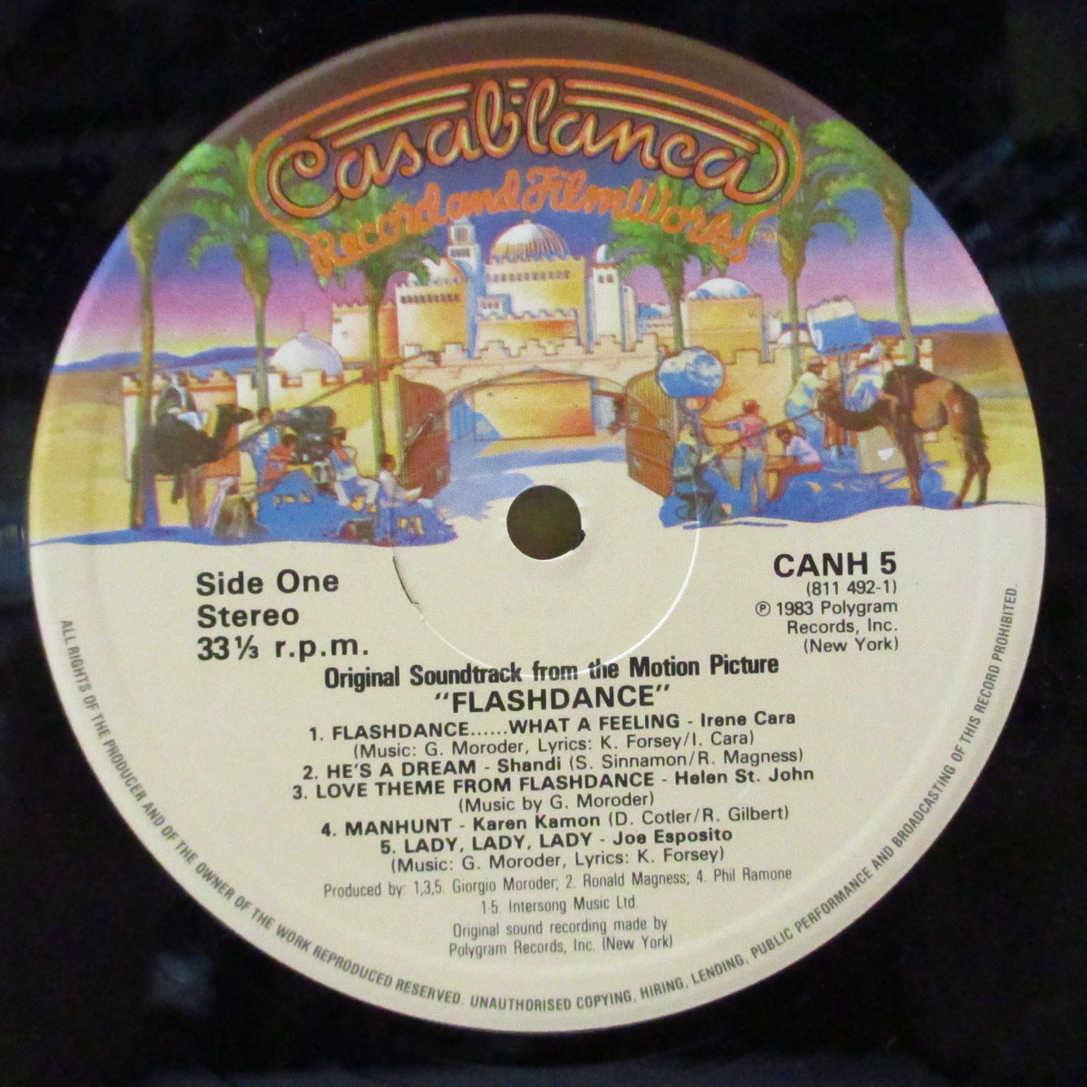O.S.T. (フラッシュダンス) - Flashdance (UK オリジナル LP+レアステッカー付きジャケ)