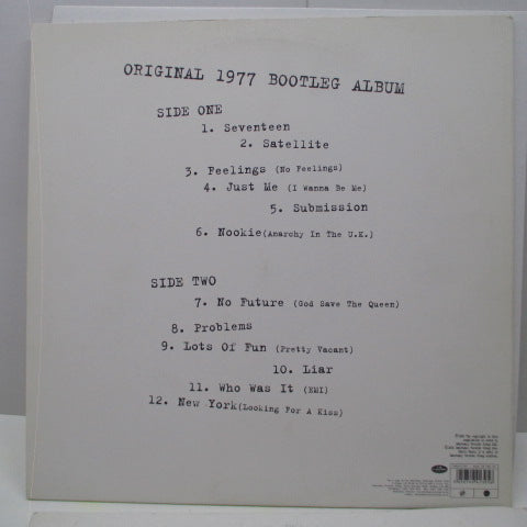 SEX PISTOLS (セックス・ピストルズ) - Spunk (UK '06 限定再発「イエローヴァイナル」LP+インサート)