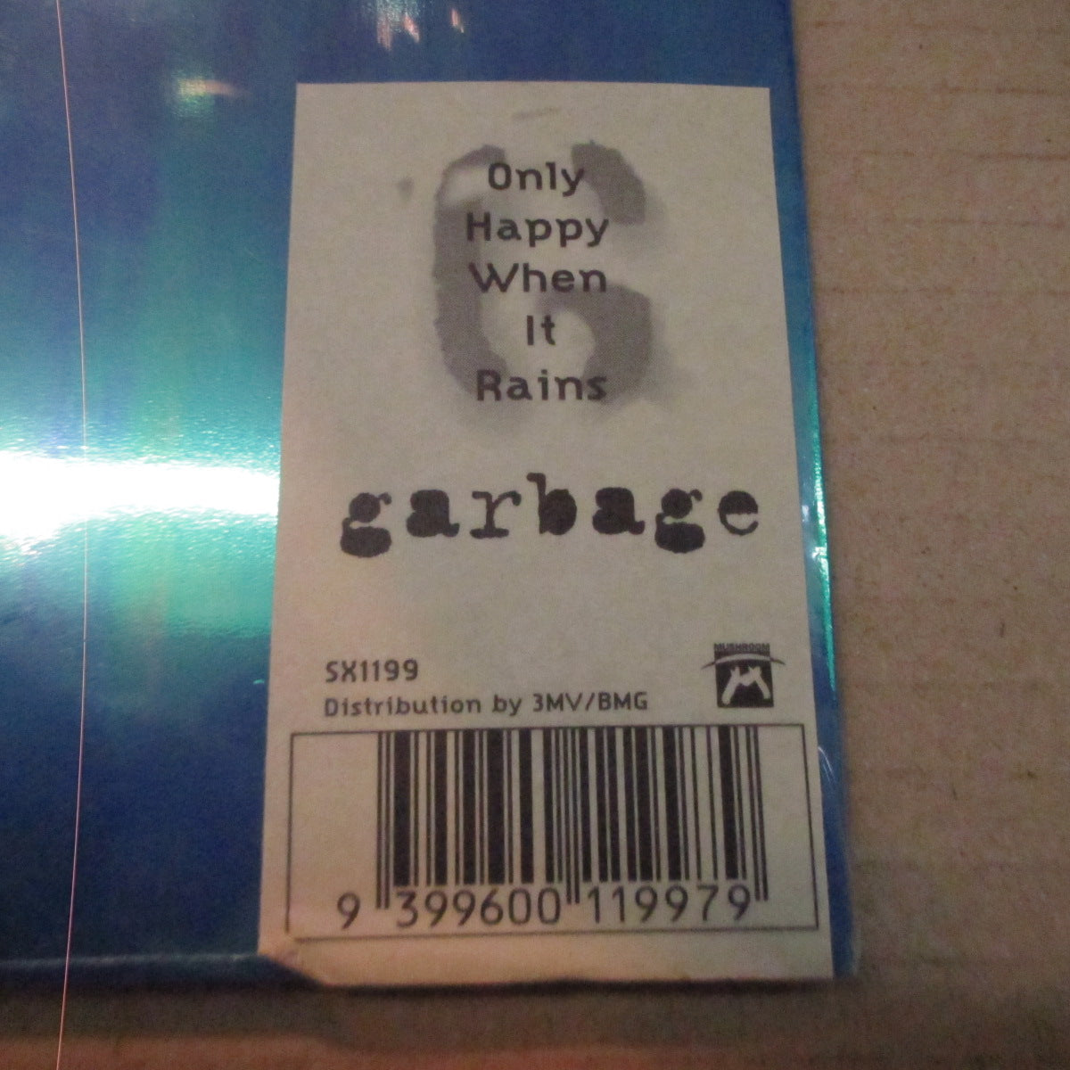 GARBAGE (ガービッジ) - Only Happy When It Rains +2 (UK オリジナル 7インチ+ビニールバッグ/New廃盤)