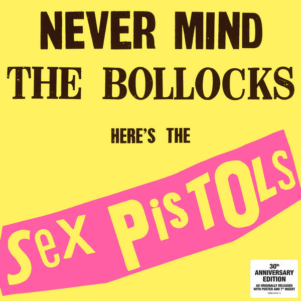 SEX PISTOLS (セックス・ピストルズ) - Never Mind The Bollocks (UK Ltd.30th Anniversary Reissue 180g LP+7",Poster/Stickered CVR-廃盤 New)