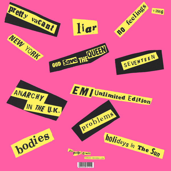 SEX PISTOLS (セックス・ピストルズ) - Never Mind The Bollocks (UK Ltd.30th Anniversary Reissue 180g LP+7",Poster/Stickered CVR-廃盤 New)