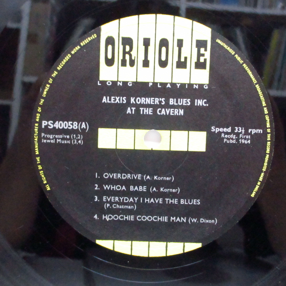 ALEXIS KORNER'S Blues Incorporated (アレクシス・コーナーズ・ブルース・インコーポレイテッド) - At The Cavern (UK Orig.Mono LP/CFS)