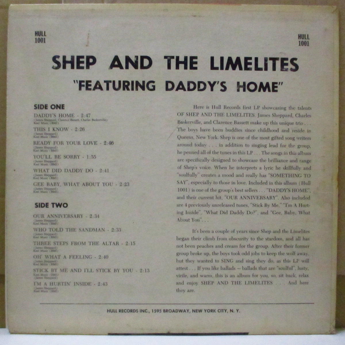 SHEP & THE LIMELITES (シェップ&ザ・ライムライツ) - Our Anniversary (US '62 Orig.Mono LP/CS)