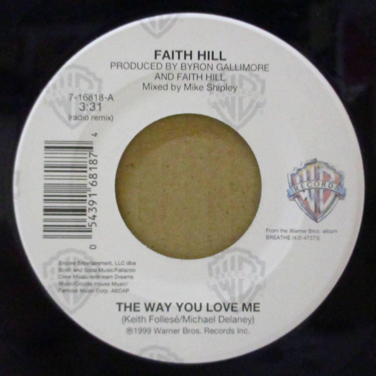 FAITH HILL (フェイス・ヒル) - The Way You Love Me (US Orig.Jukebox 7")