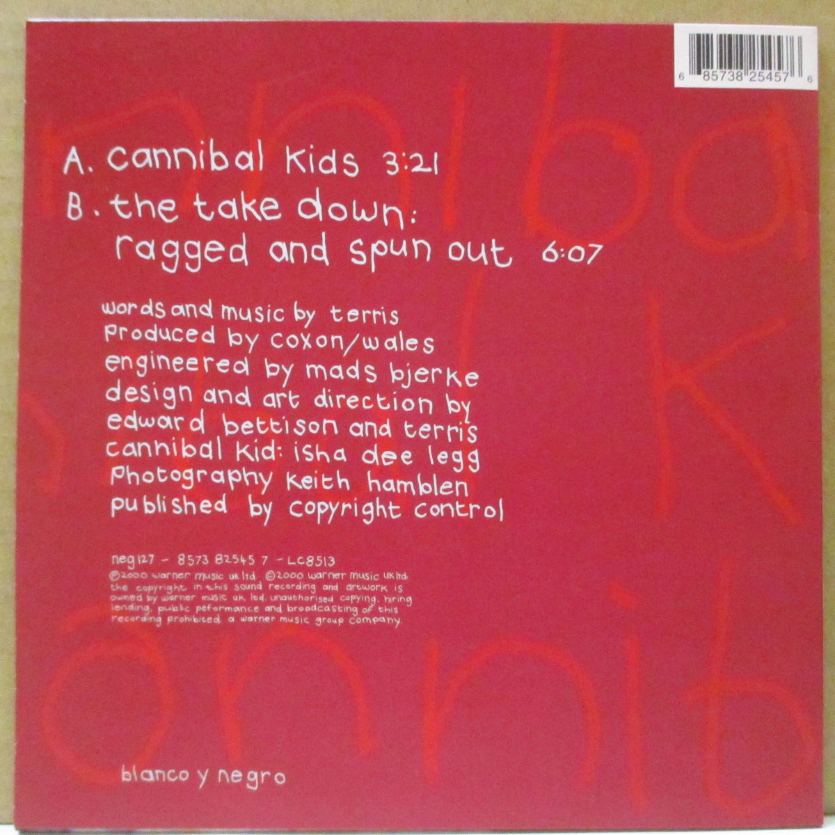 TERRIS (テリス) - Cannibal Kids (UK Limited Red Vinyl 7"+Inner/Numbered PS)