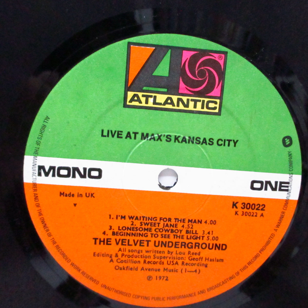 VELVET UNDERGROUND (ヴェルヴェット・アンダーグラウンド) - Live At Max's Kansas City (UK 70's 再発「モノラル」 LP)