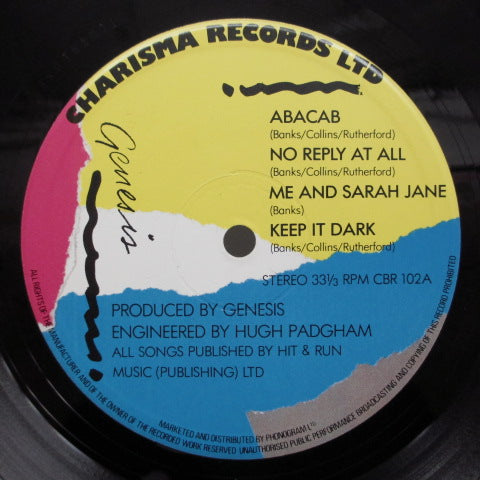 GENESIS (ジェネシス) - Abacab (UK オリジナル LP+インナー/右上黄色「エンボス」ジャケ)