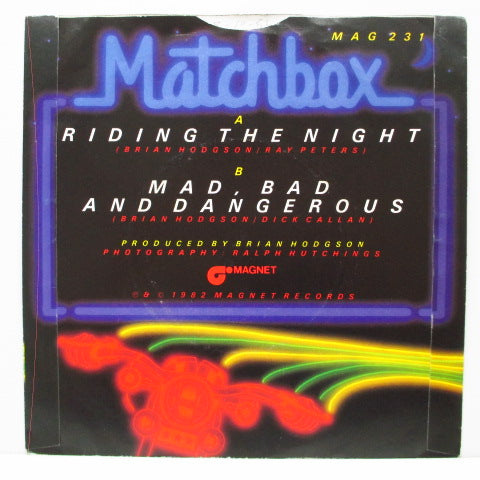 MATCHBOX (マッチボックス) - Riding The Night (UK オリジナル 7"+PS)