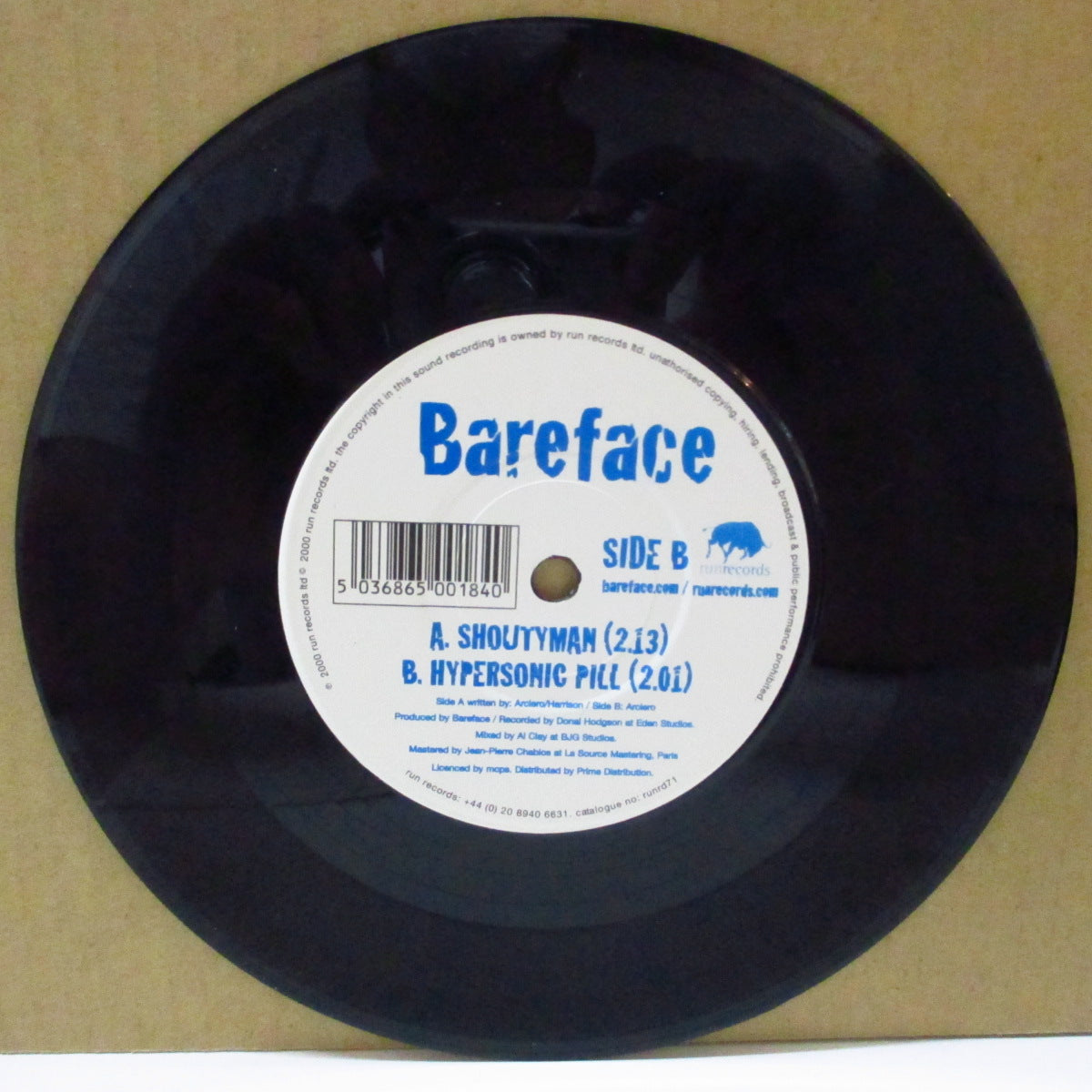 BAREFACE (ベアーフェイス) - Shoutyman (UK Orig.7")