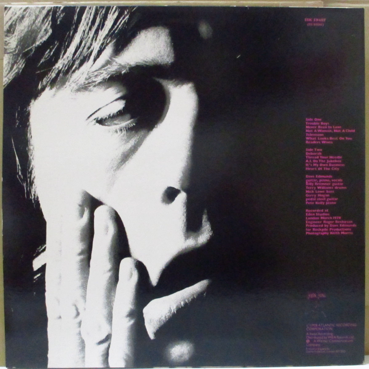 DAVE EDMUNDS (デイブ・エドモンズ) - Tracks On Wax 4 (UK オリジナル LP/背ジャケ「黒文字」印刷)