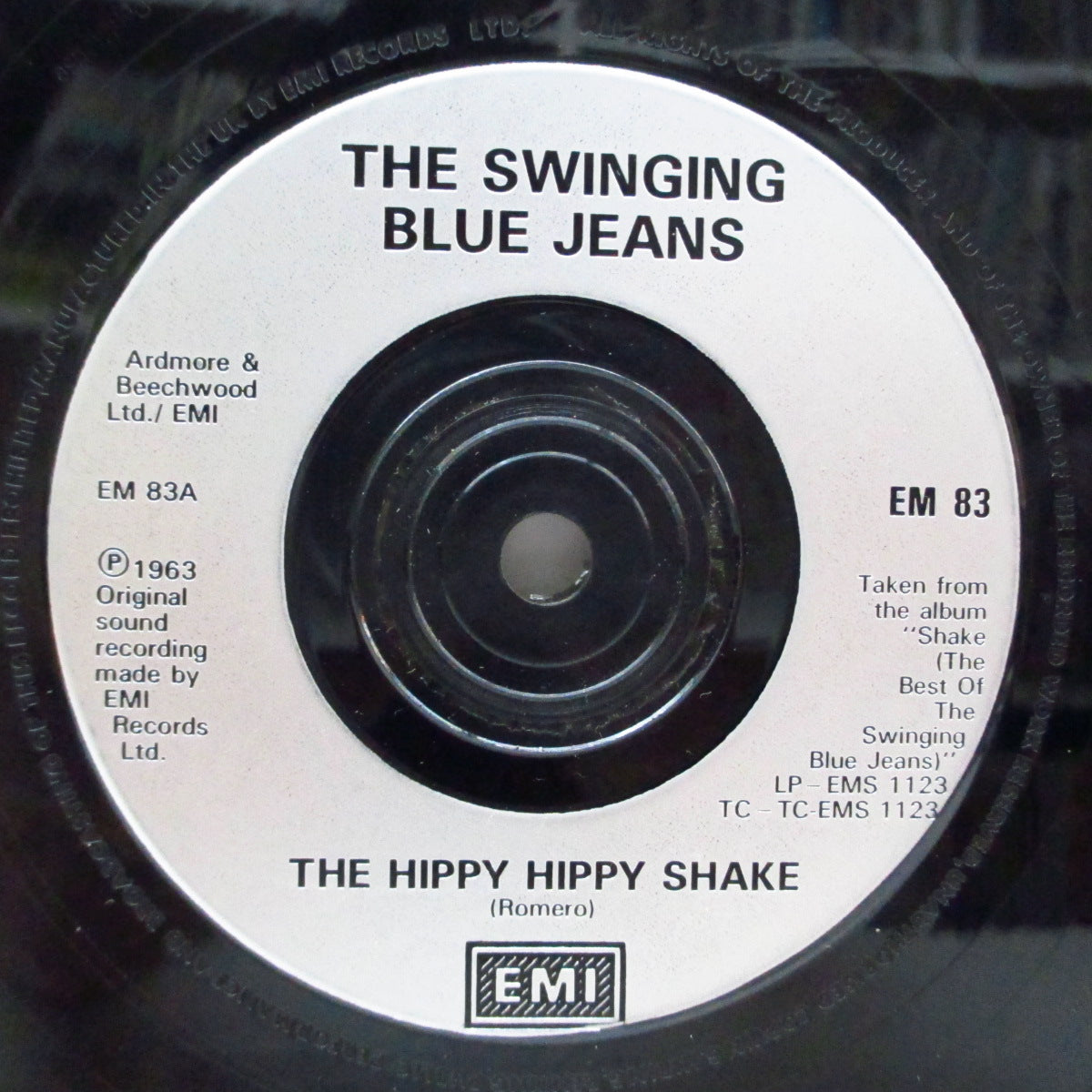 SWINGING BLUE JEANS (スウィンギン・ブルージーンズ) - Hippy Hippy Shake (UK '89 Re 7"+Promo Stickered PS)