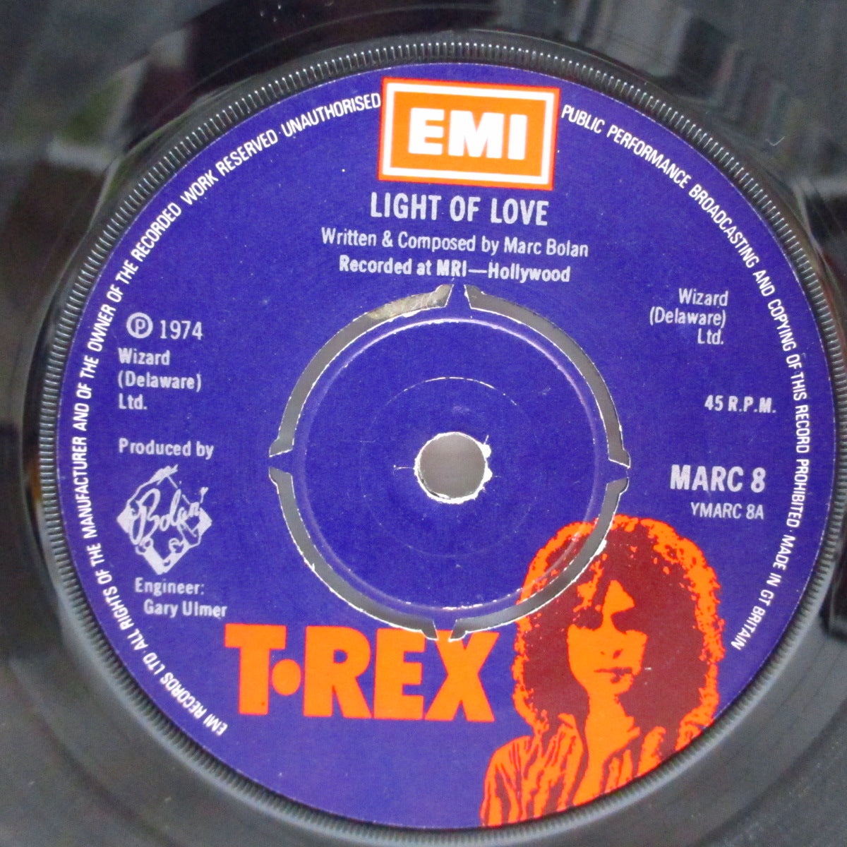T.REX (T・レックス) - Light Of Love (UK Orig.7"+CS)