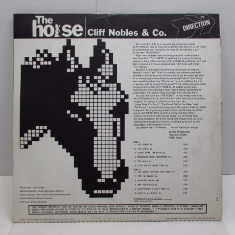 CLIFF NOBLES & Co. (クリフ・ノーブルズ) - The Horse (UK Orig.Mono LP/CS)