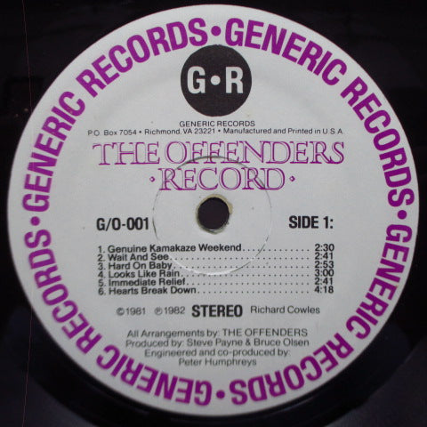 OFFENDERS, THE (ジ・オフェンダーズ) - Record (US Orig.LP)・・