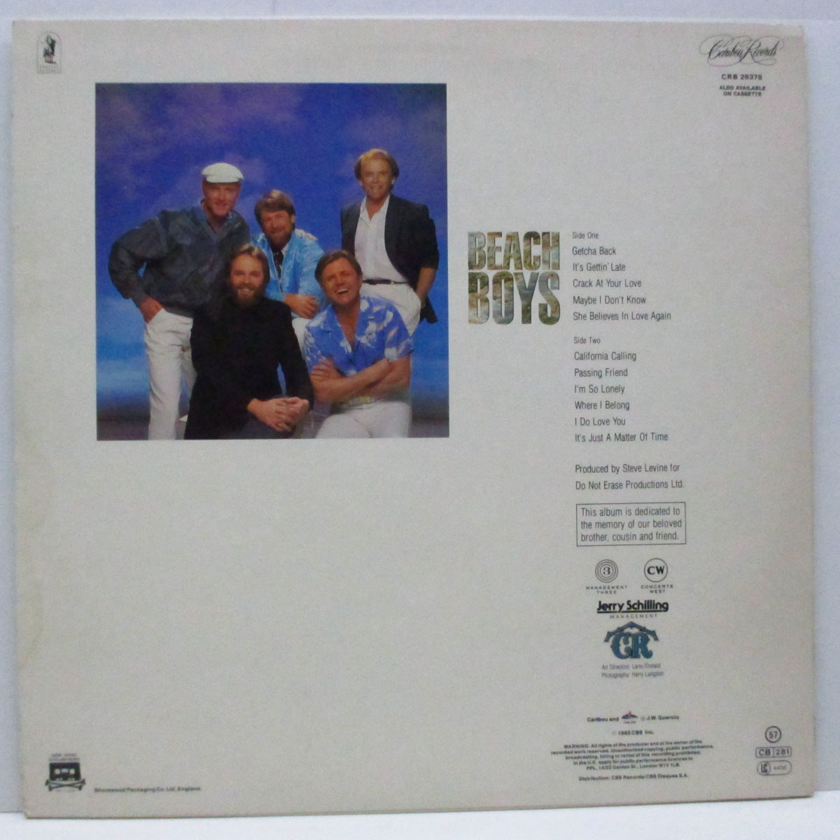 BEACH BOYS (ビーチ・ボーイズ) - The Beach Boys (UK オリジナル LP+インナー)