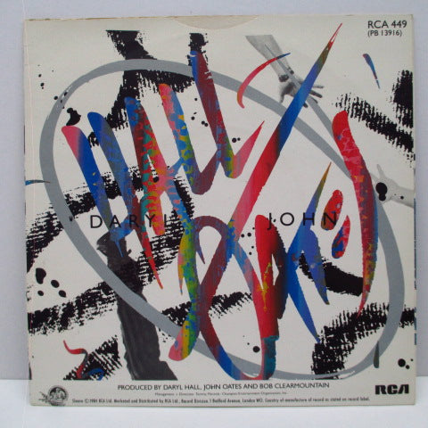 DARYL HALL & JOHN OATES (ダリル・ホール&ジョン・オーツ) - Out Of Touch (UK オリジナル 7"+PS)