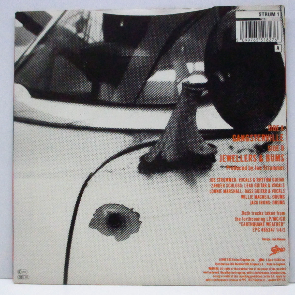 JOE STRUMMER (ジョー・ストラマー) - Gangsterville (UK オリジナル 7"+光沢ソフト紙シングルジャケ)
