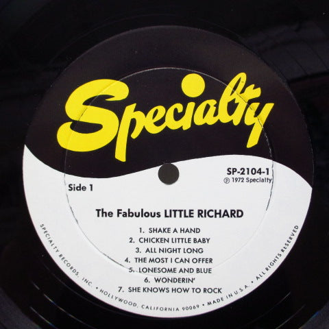 LITTLE RICHARD - The Fabulous Little Richard (US 80's Re LP/No Barcord)