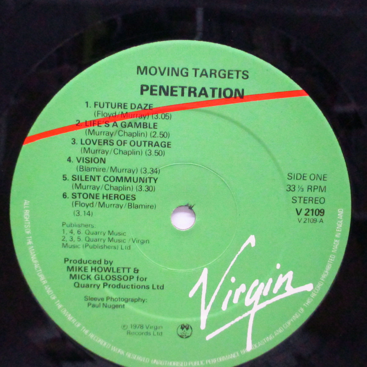 PENETRATION (ペネトレイション) - Moving Targets (UK オリジナル「ブラックヴァイナル」LP/マットジャケ)