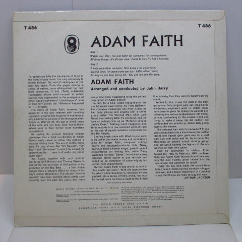 ADAM FAITH (アダム・フェイス) - Adam Faith (UK '66 World Record Club Mono)