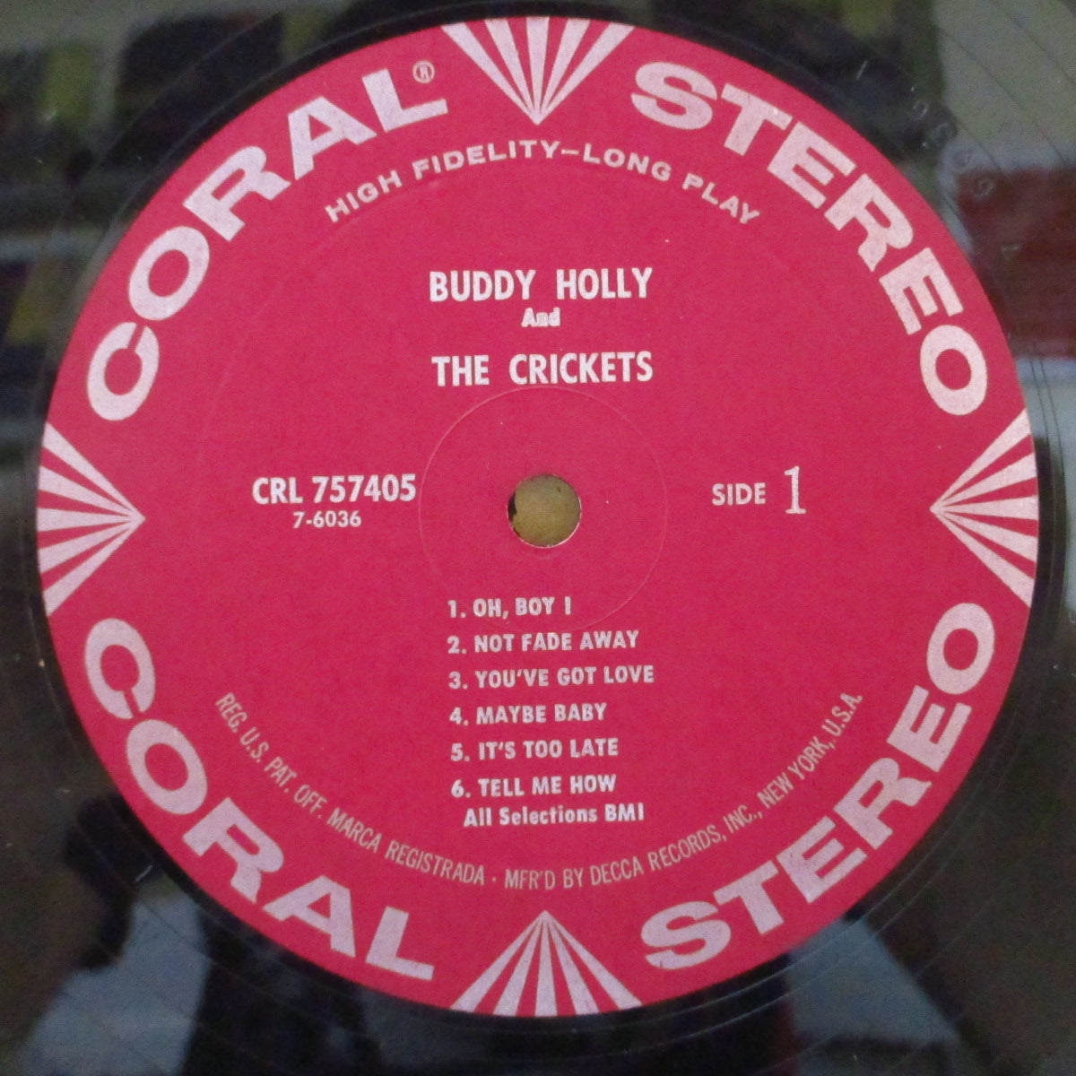 BUDDY HOLLY & THE CRICKETS (バディ・ホリー & ザ・クリケッツ) - Buddy Holly & The Crickets (US '63 Reissue Stereo LP)