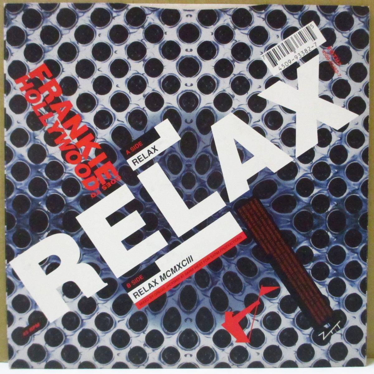 FRANKIE GOES TO HOLLYWOOD (フランキー・ゴーズ・トゥ・ハリウッド) - Relax (UK '93 再発 7"+PS)