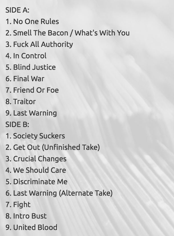 AGNOSTIC FRONT (アグノスティック・フロント) - United Blood : The Extended Session (US RSD 2023 限定3,000枚プレス LP/ New)