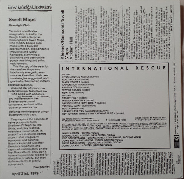 SWELL MAPS (スウェル・マップス) - International Rescue (US 正規限定再発 LP/NEW) '99年レア音源コンピ