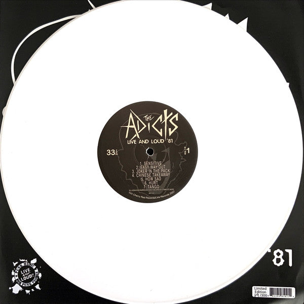 ADICTS, THE (ジ・アディクツ) - Live And Loud '81(US 300 Ltd.White Vinyl LP / New)