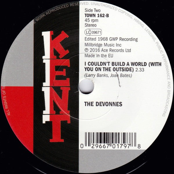 ALICE CLARK / DEVONNES (アリス・クラーク / ディヴォンヌス) - You Hit Me (Right Where It Hurt Me) (UK Ltd.Reissue 7"+CS/New)