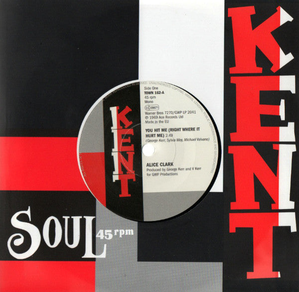 ALICE CLARK / DEVONNES (アリス・クラーク / ディヴォンヌス) - You Hit Me (Right Where It Hurt Me) (UK Ltd.Reissue 7"+CS/New)