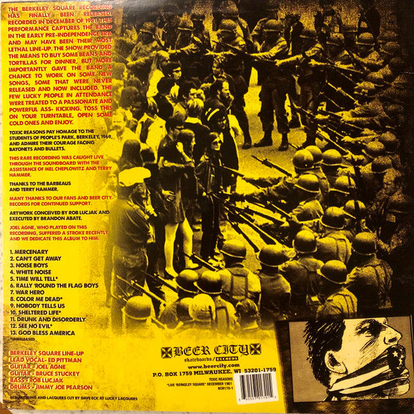 TOXIC REASONS (トキシック・リーズンズ) - Live Berkeley Square December 1981 (US Ltd.RSD 2014 Red Vinyl LP「廃盤 New」 )