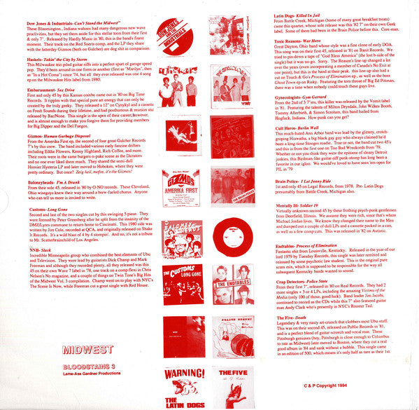 V.A. - Bloodstains Across The Midwest (US Ltd.Reissue LP / New)