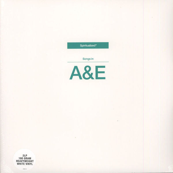 SPIRITUALIZED (スピリチュアライズド) - Songs In A&E (EU 限定復刻再発180グラム重量ホワイトヴァイナル  2xLP/NEW)