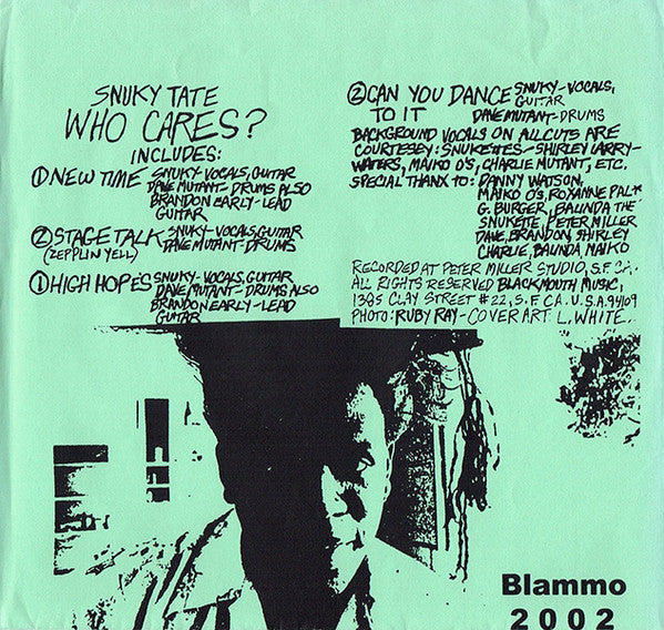 SNUKY TATE (スヌーキー・テイト) - Who Cares? (US 限定リプロ再発 7"/グリーンジャケ「廃盤 New」)