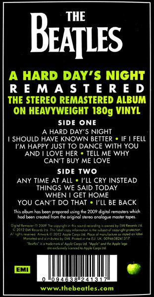 BEATLES (ビートルズ) - A Hard Day's Night (EU 限定リマスター再発 180g ステレオ LP/New) '64年サードアルバム