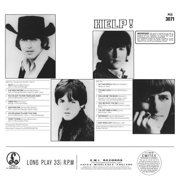 BEATLES (ビートルズ) - Help ! (UK-EU 共通限定復刻リマスター再発180gステレオ LP/New) '65年名作5作目サントラ