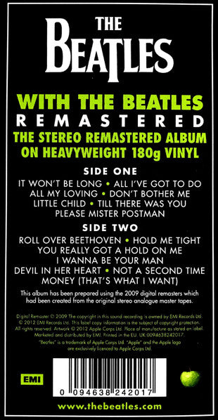 BEATLES (ビートルズ) - With The Beatles (EU 限定復刻リマスター再発 180g ステレオ LP/New)