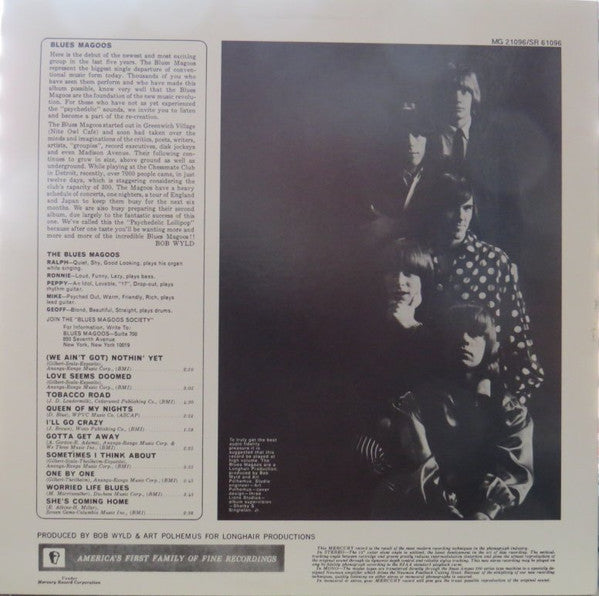 BLUES MAGOOS (ブルース・マグース) - Psychedelic Lollipop (US 限定復刻再発 LP/New)