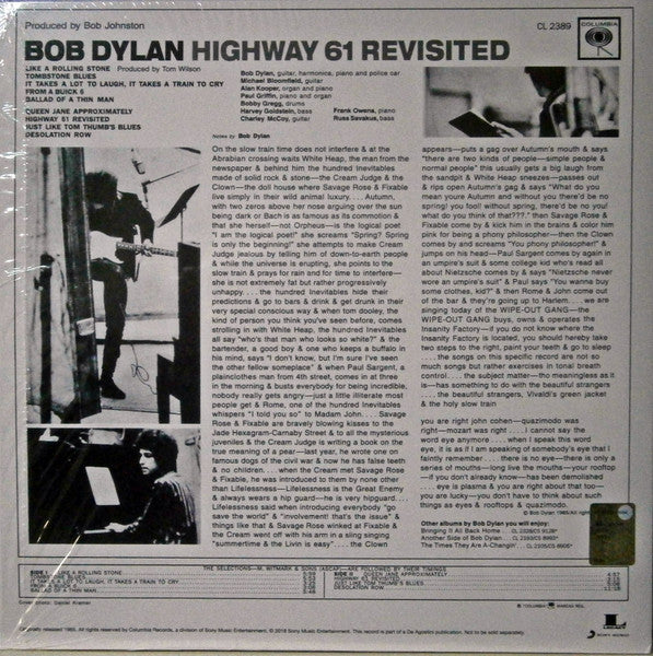 BOB DYLAN (ボブ・ディラン) - Highway 61 Revisited (Italy Ltd.Reissue 180g Mono LP+Book/New)