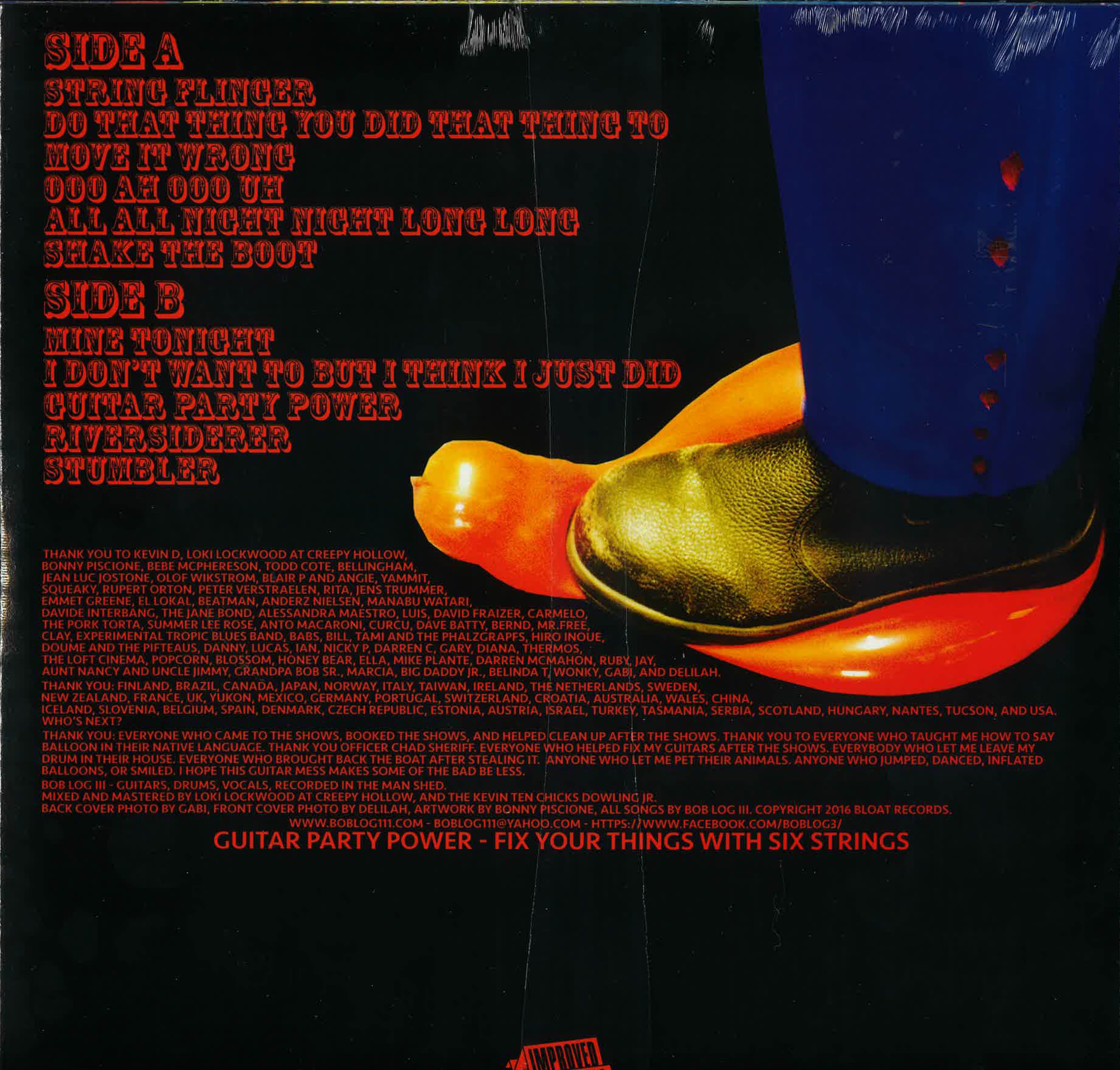 BOB LOG III (ボブ・ログ三世) - Guitar Party Power (EU 限定225枚復刻再発 LP/New)'16年名作アルバムの初LP化!