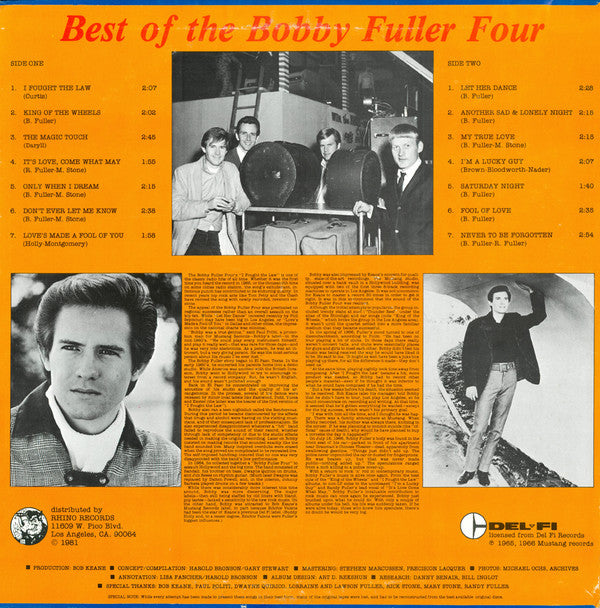 BOBBY FULLER FOUR (ボビー・フラー・フォー) - Best Of The Bobby Fuller Four (US Orig.LP/New)