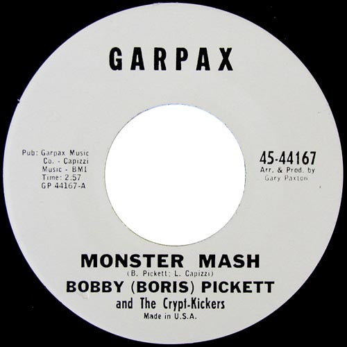 BOBBY (BORIS) PICKETT (ボビー(ボリス)ピケット) - Monster Mash (US Ltd.Reissue Black Vinyl 7"+PS/New)