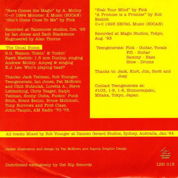 TEENGENERATE / BUM (ティーンジェネレート / バム) - Bum vs. Teengenerate (Canada 限定 2x7"/New)