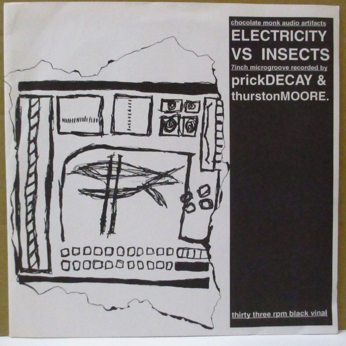 THURSTON MOORE & PRICK DECAY (サーストン・ムーア & プリック・ディケイ) - Electricity Vs Insects (UK Limited 7"-EP/廃盤 NEW)