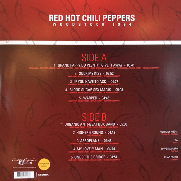 RED HOT CHILI PEPPERS (レッド・ホット・チリ・ペッパーズ) - Best Of Woodstock 1994 (Dutch 限定リリース180グラム重量 LP/NEW)