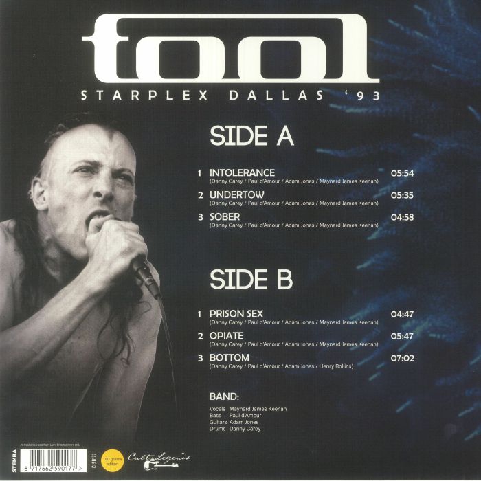 TOOL (トゥール) - Starplex Dallas '93 (Dutch 限定リリース180グラム重量 LP/NEW)