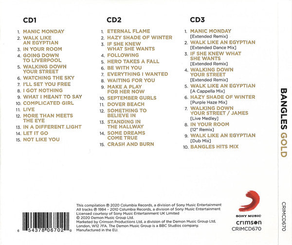BANGLES, THE (ザ・バングルス) - Gold (EU 限定リリース 3xCD/NEW)