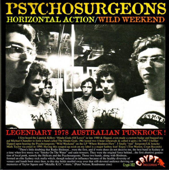 PSYCHOSURGEONS (サイコサージョンズ) - Horizontal Action (German 限定プレス正規再発 7"/ New)