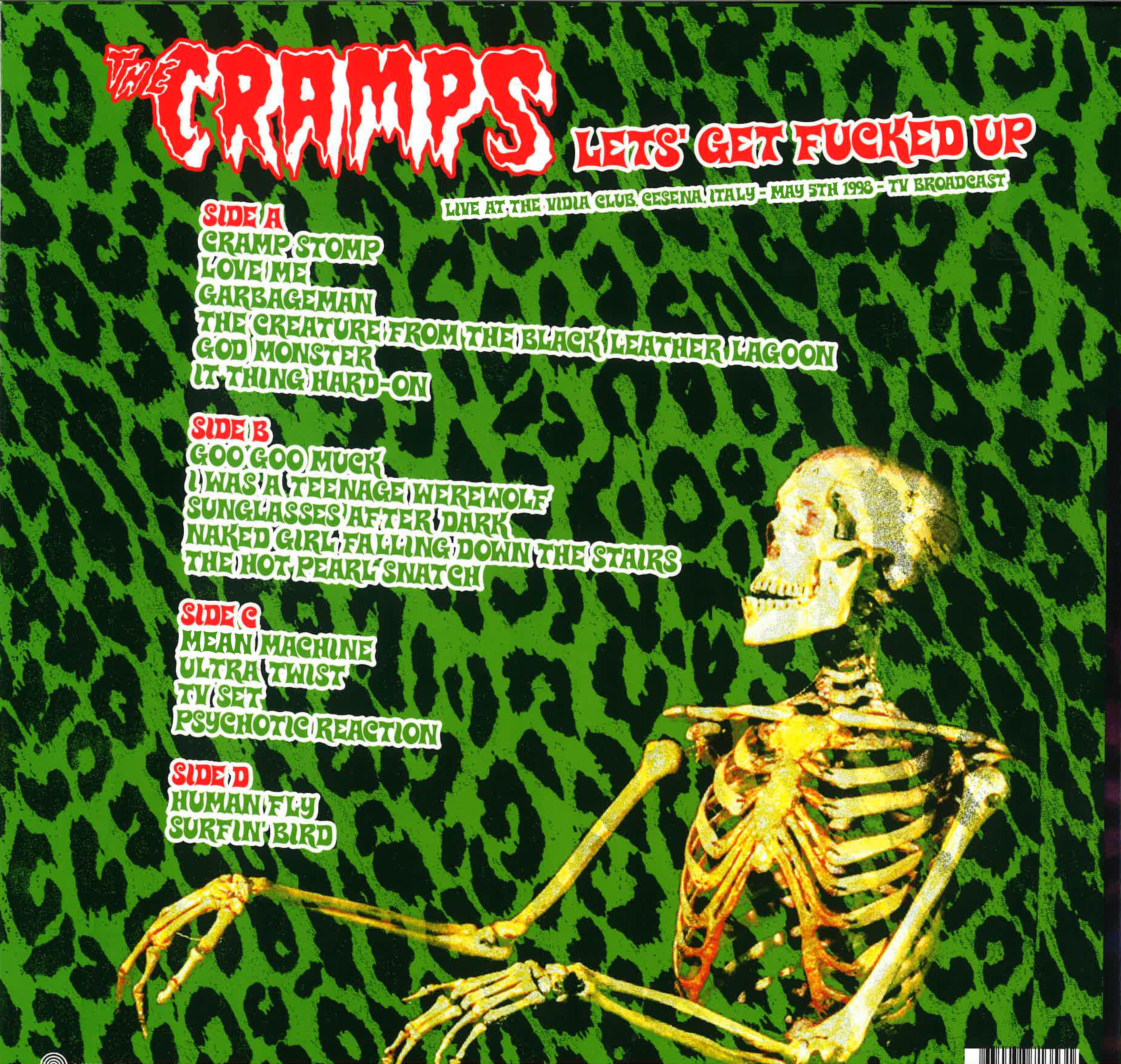CRAMPS (クランプス) - Lets' Get Fucked Up (EU Limited Red & Green Vinyl 2xLP/New)
